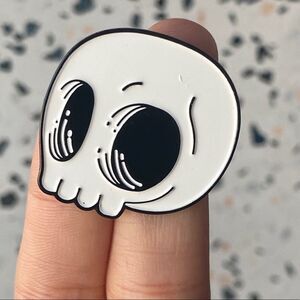 Jawless Skull Enamel Pin/ Brooch Lapel